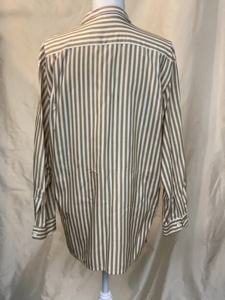 CREAM TAN STRIPE BLOUSE 3