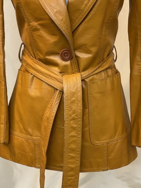 MUSTARD LEATHER JACKET 2