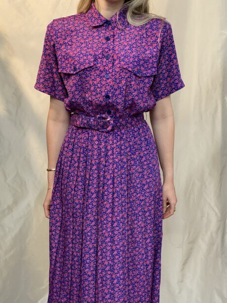 PINK BLUE LESLIE FAY DRESS. 3