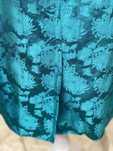 TURQUOISE SATIN DRESS 4