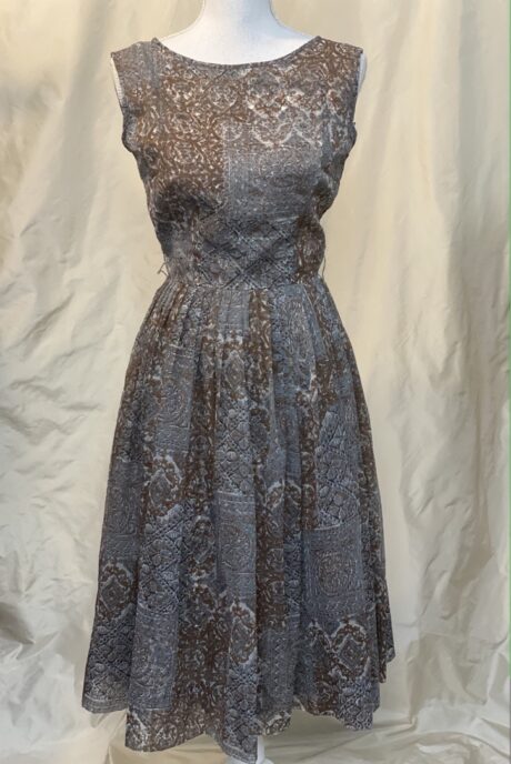 GREY_BROWN CHIFFON DRESS 1